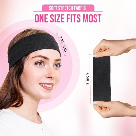 Stretch Headbands for Women 10 Pack Non-Slip Fitness, Yoga, Gym Hair Wraps main image 6